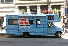 Boston vending truck, DNA testing vehicle roaming the city