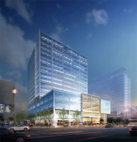 Graphic of Seaport Square office tower in Boston