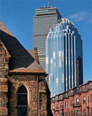 Copley square office buildings in Boston
