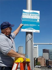 Boston Seaport signs