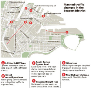 map of proposed Seaport Traffic changes