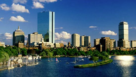 Boston office buildings across the charles river