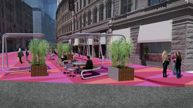 Downtown crossing plaza rendering