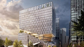 Multi-dimensional commercial building in Seaport Boston